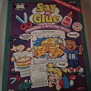 Say & Glue Phonology & Artic Fun Sheets - Multicolor